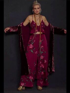 Free People x Anna Sui Poppy embroidered